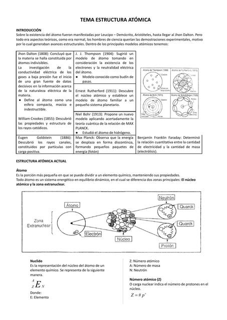 Estructura Atómica 