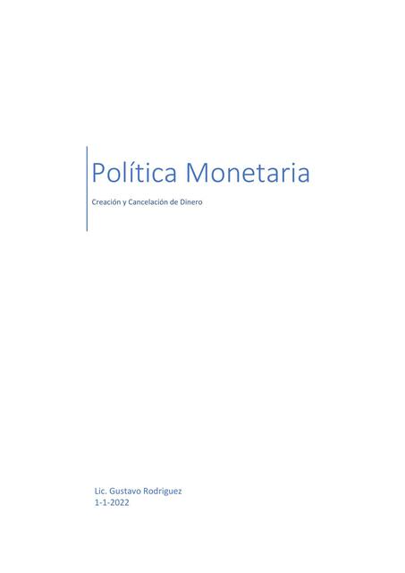 Oferta Monetaria 1