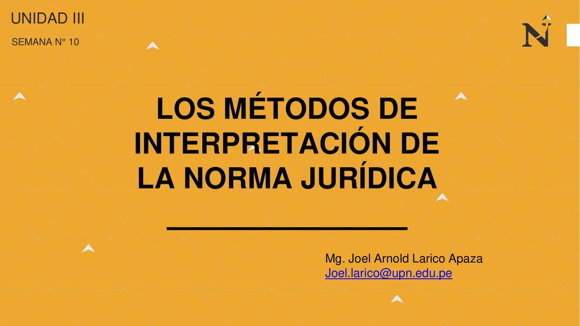 Los Métodos de la interpretación de la norma jurídica     