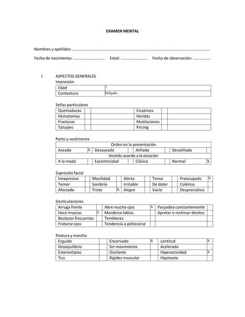 Examen Mental 