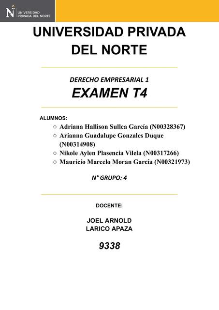 Derecho Empresarial 1- Examen 