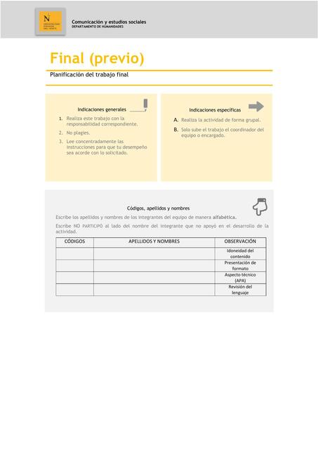 Planificación del Trabajo Final 