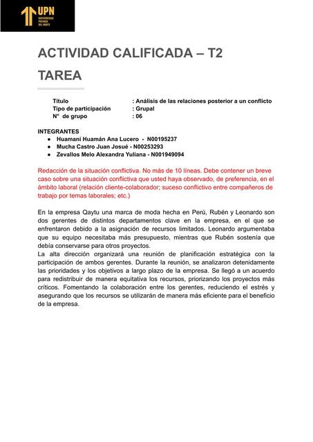 Análisis de las relaciones posterior a un conflicto 