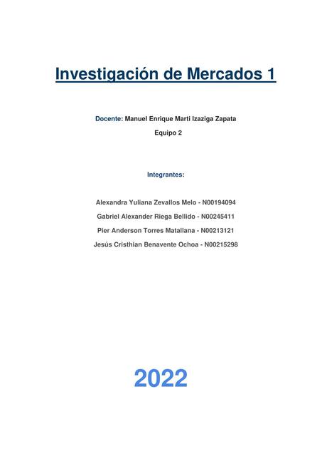 Investigación de mercados 