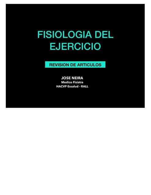 Fisiología del ejercicio   