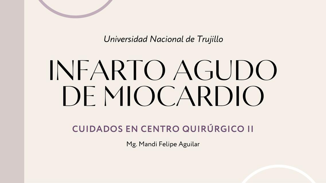 Infarto agudo de miocardio 