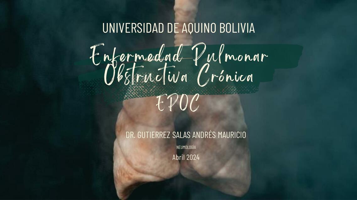 EPOC (Bronquitis Crónica y Enfisema)