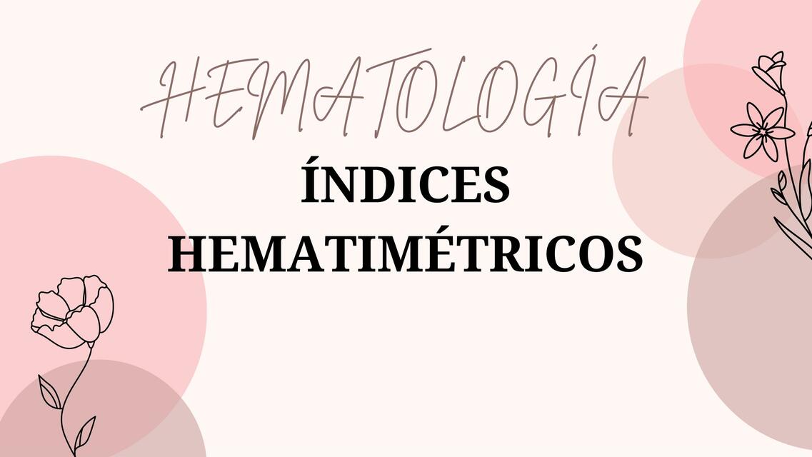 iIndices hematimétricos