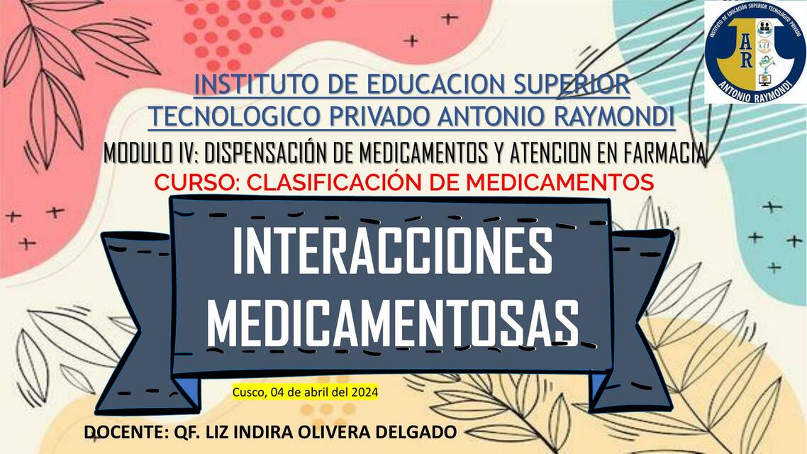 Interacciones medicamentosas