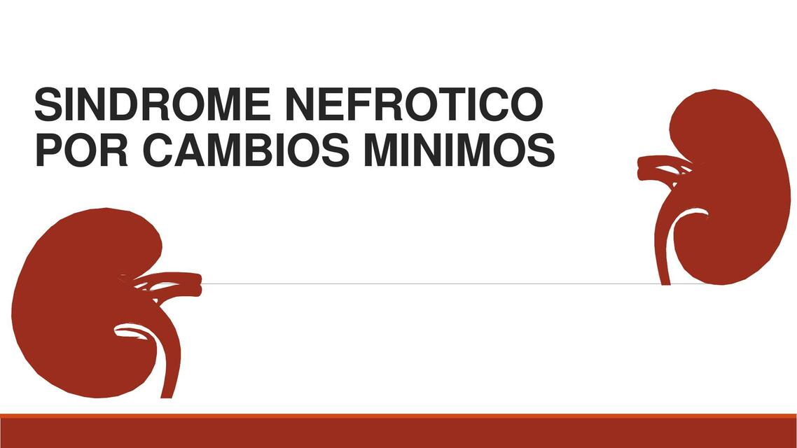 Síndrome Nefrótico por Cambios Mínimos 