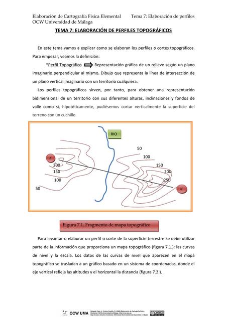 Tema 7: Elaboración de perfiles topográficos   