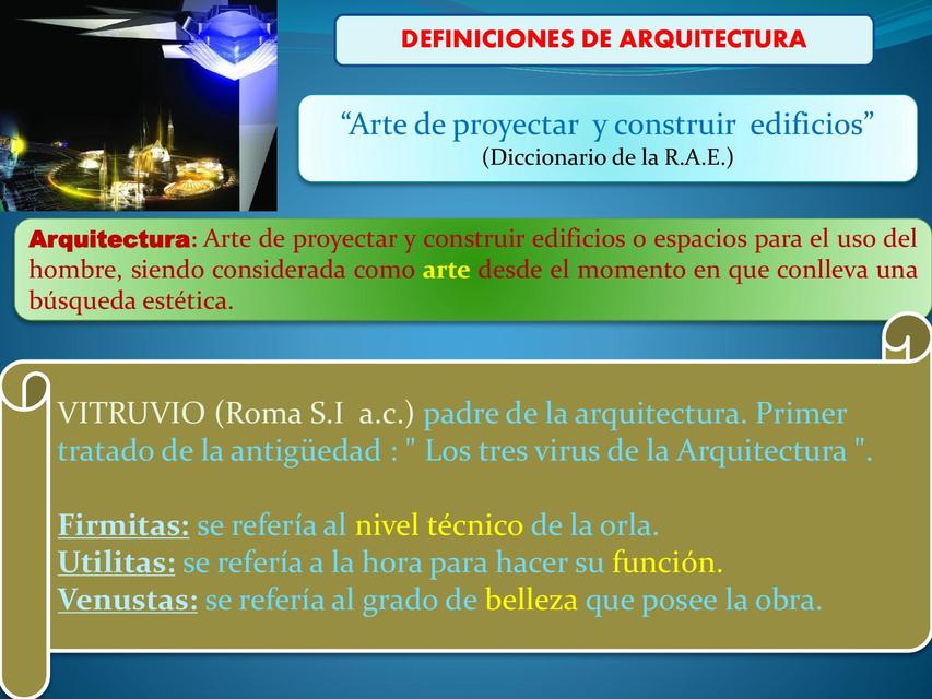 definiciones de arquitectura y espacio 1a 1