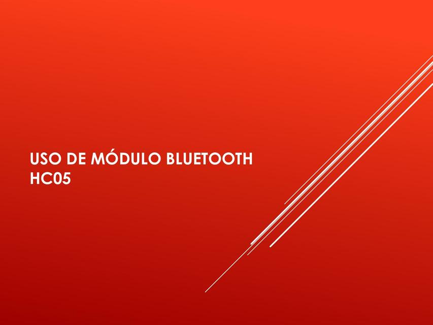 Uso de Módulo Bluetooth 