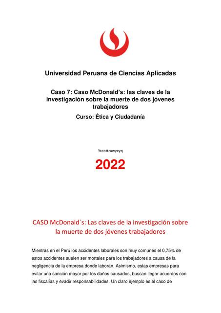 Caso McDonald’s: las claves de la  investigación sobre la muerte de dos jóvenes trabajadores