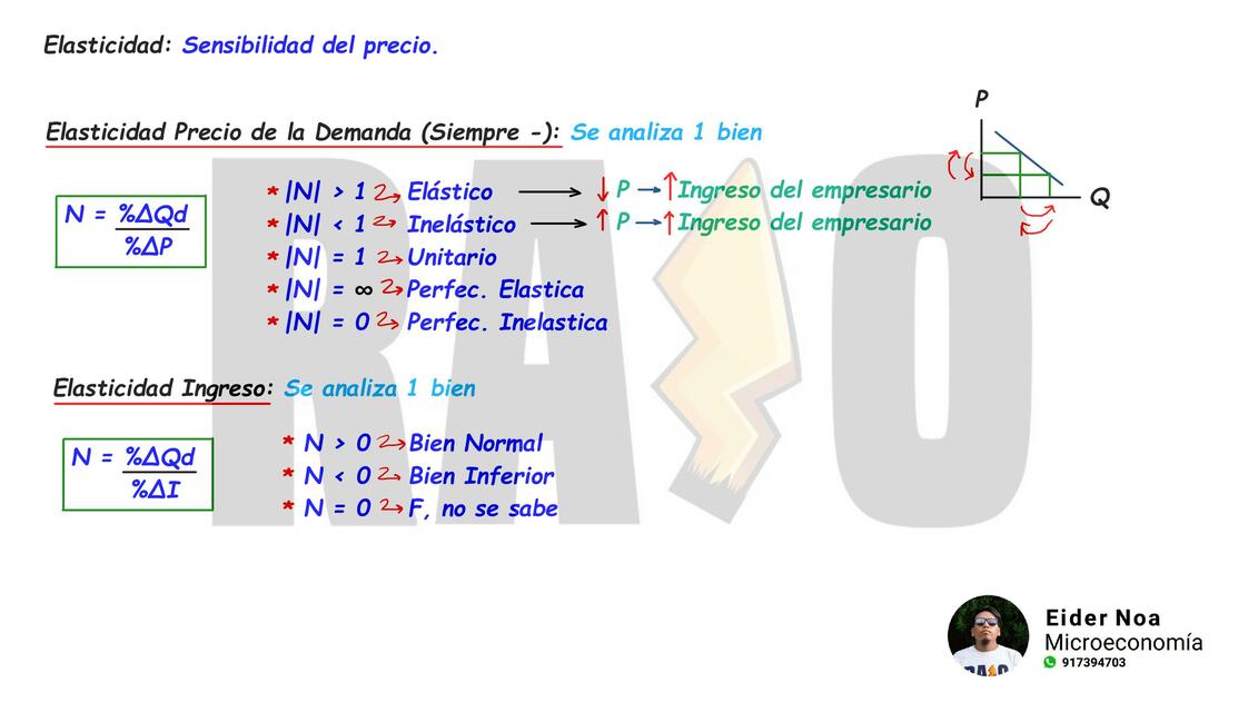 Elasticidad: Sensibilidad del Precio 