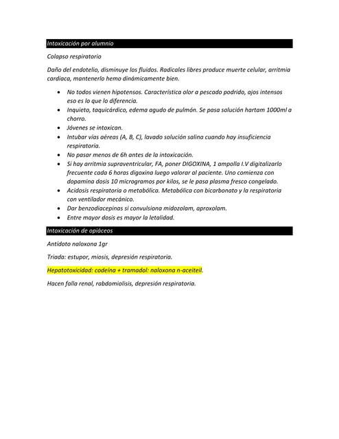 CLASES DRA BENDAÑA ermengencia y urgencia Intoxicación por alumnio