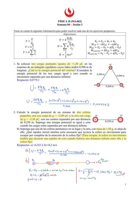 Energia potencial eléctrica y potencia