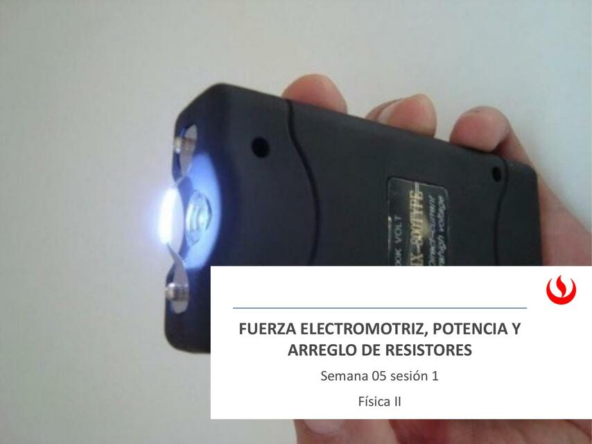 Fuerza electromotriz potencia y arreglo de resistores 