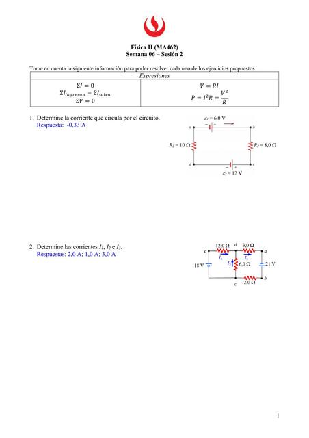 Reglas de Kirchhoff PREG