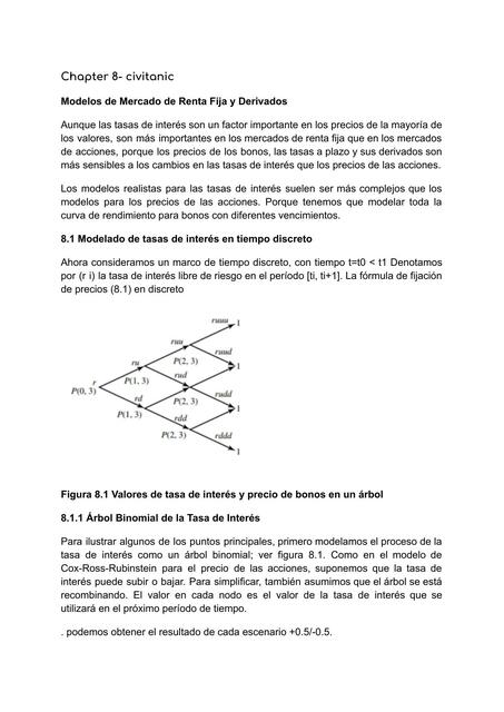 Modelos de Mercado de Renta Fija y Derivado