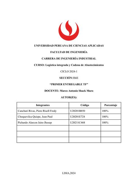 Logística integrada y Cadena de Abastecimientos 