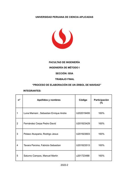 Proceso de elaboración de un árbol de navidad 