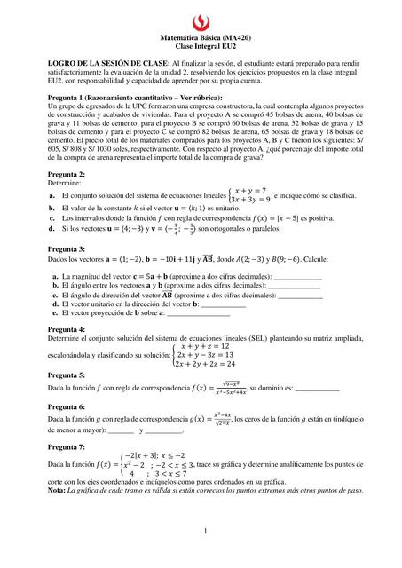 Clase Integral- Matemática Básica 