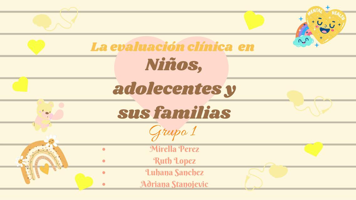 La evaluación clínica en niños, adolescentes y sus familias 