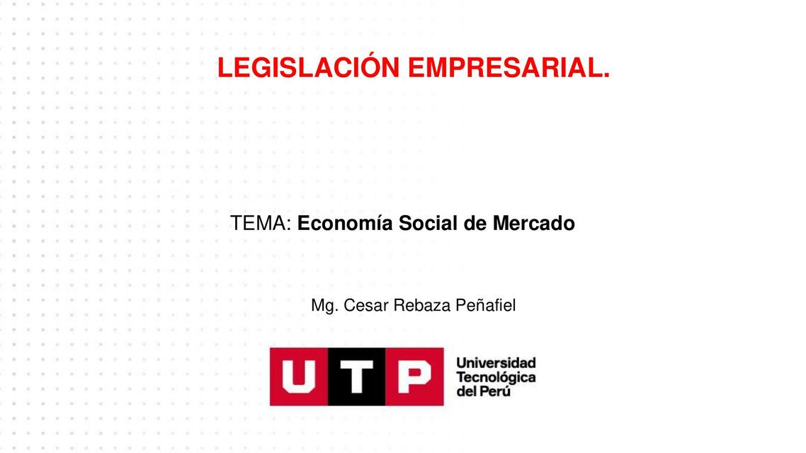 Economía Social de Mercado 