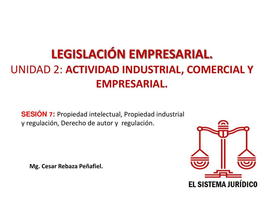 Propiedad Intelectual, Propiedad Industrial  y Regulación, Derecho de Autor y Regulación