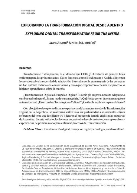 Explorando la Transformación Digital desde Adentro 