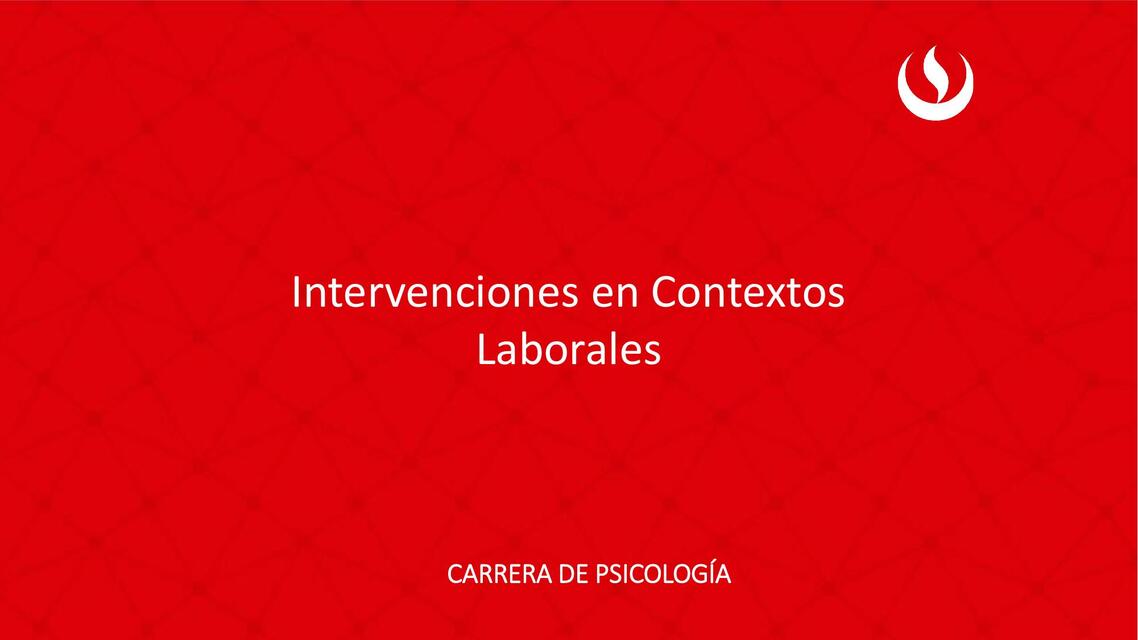 Intervenciones en Contextos Laborales 