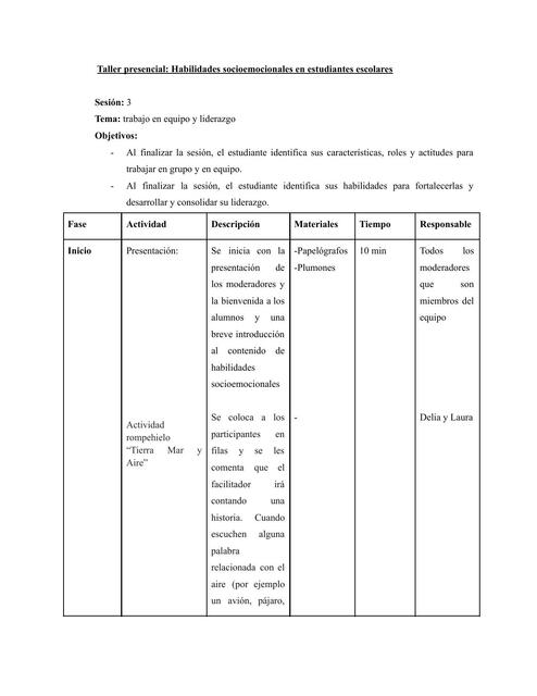 Integración sesión 3 y 4 presencial