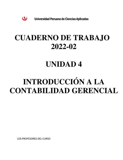 Introducción a la contabilidad gerencial