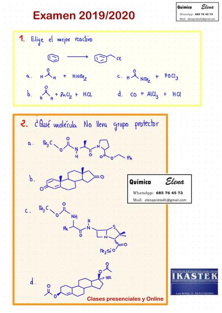 Ejercicios Exámenes Farmacéutica