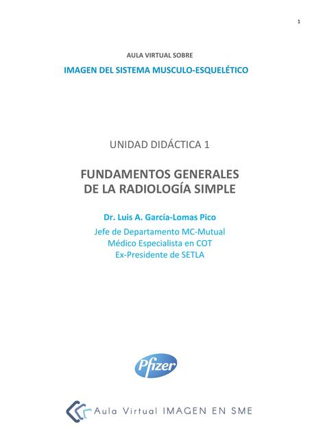 Fundamentos generales de la radiología simple  