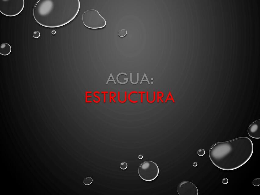 Estructura del agua