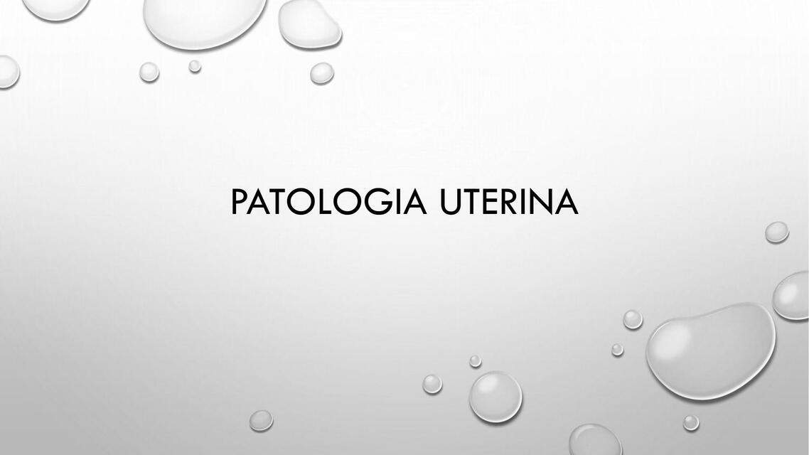 Patologia uterina