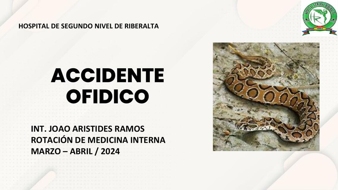 Accidente Ofídico 