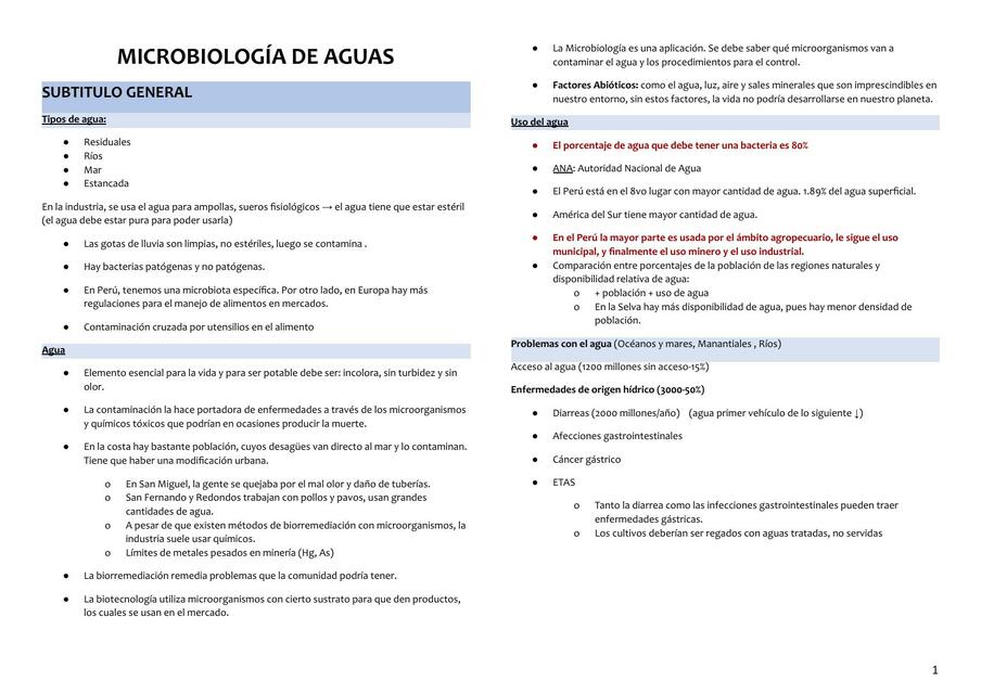 Microbiología de aguas