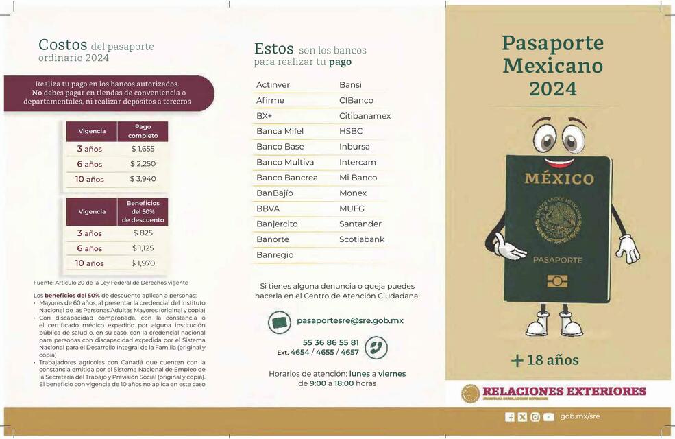 Pasaporte mexicano 2024 