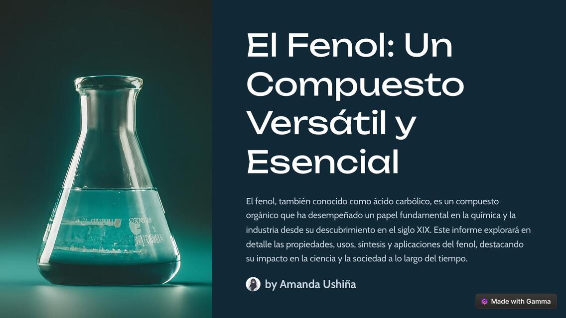 El Fenol: Un compuesto versátil y esencial 