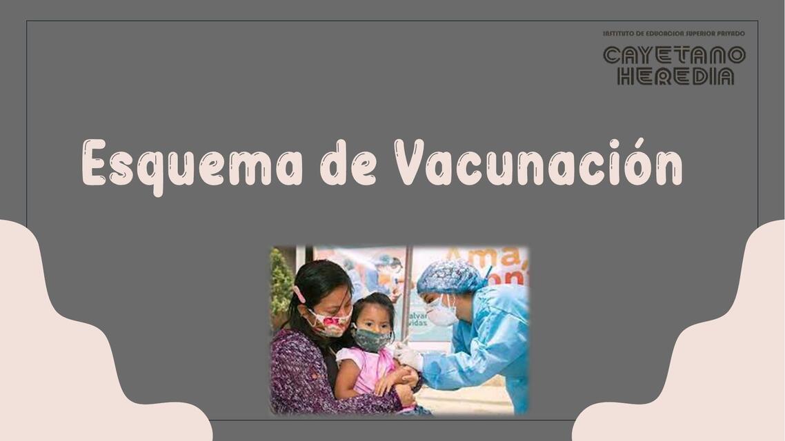 Esquema de vacunación  