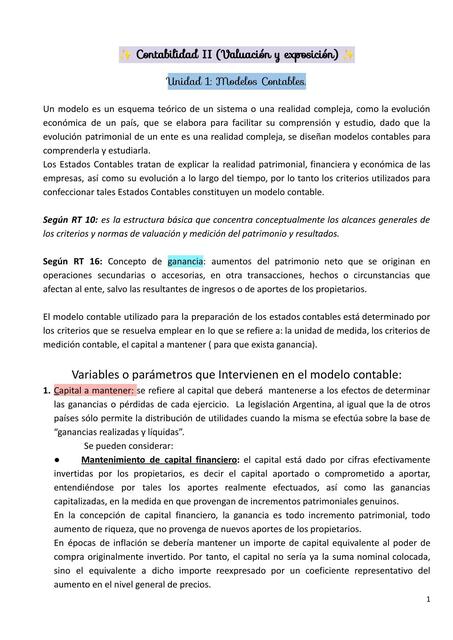 CONTABILIDAD II VALUACION Y EXPOSICION - resumen