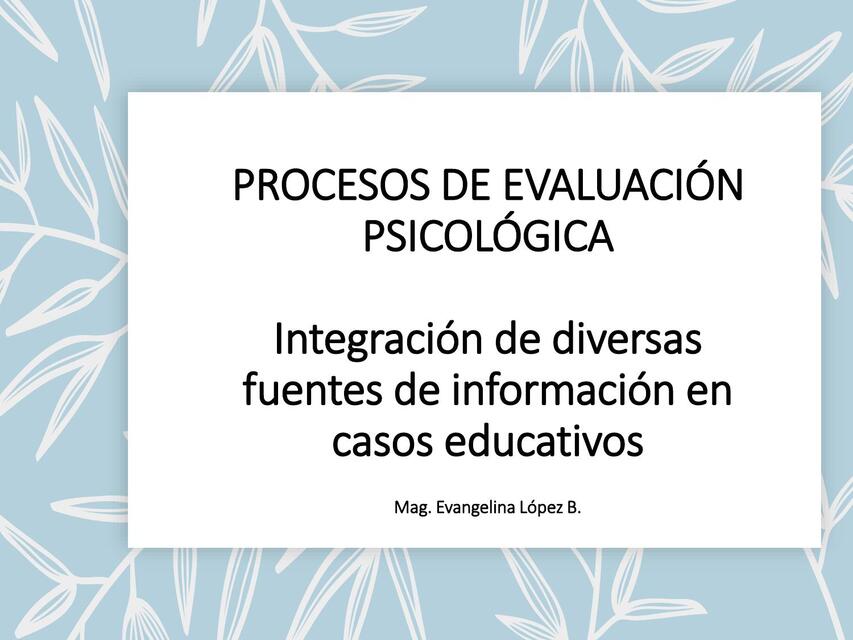 Integración de diversas fuentes de información en casos educativos