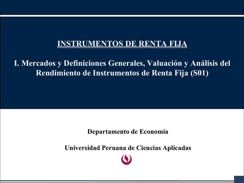 Instrumentos de Renta Fija mercados y análisis | HANIBAL CF | uDocz