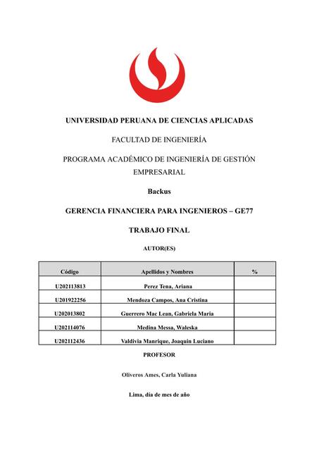 Gerencia financiera para ingenieros 