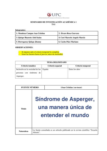 Síndrome de Asperger, una manera única de entender el mundo 