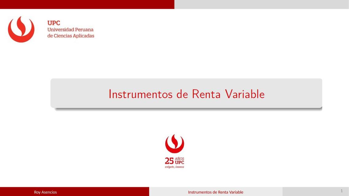 Instrumentos de renta variable 