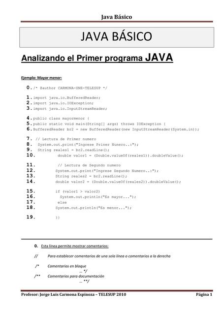 JAVA BASICO 2 | jose | uDocz